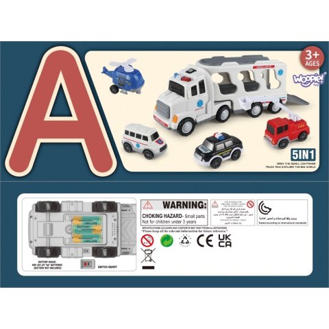 WOOPIE Laweta Drogowa zestaw 5 Aut - Ambulans WOOPIE Laweta Drogowa zestaw 5 Aut - Ambulans