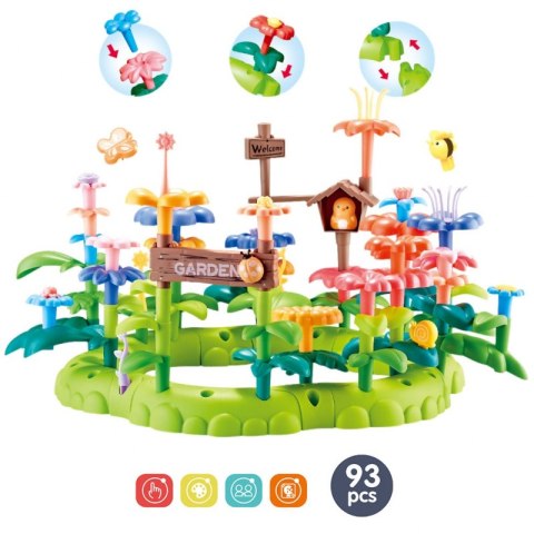 WOOPIE Magiczny Ogródek Montessori Klocki Konstrukcyjne XXL 93 el. WOOPIE Magiczny Ogródek Montessori Klocki Konstrukcyjne XXL 93 el.