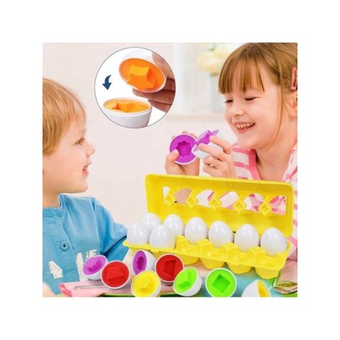 WOOPIE Układanka Jajka Montessori - Dopasuj Kształty i Kolory WOOPIE Układanka Jajka Montessori - Dopasuj Kształty i Kolory