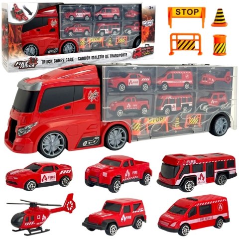 WOOPIE Zestaw Ciężarówka Transporter 3w1 Czerwony 11 el. WOOPIE Zestaw Ciężarówka Transporter 3w1 Czerwony 11 el.