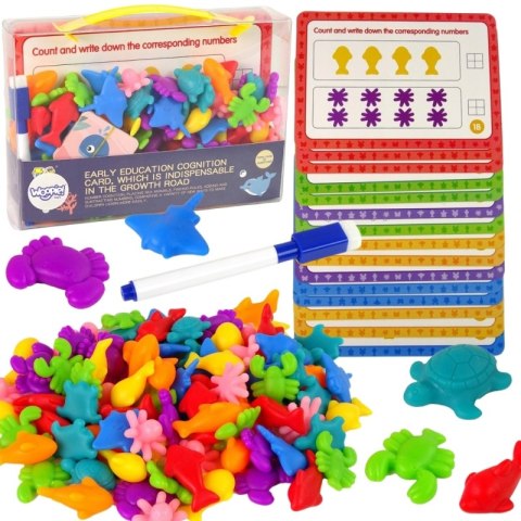 WOOPIE Zestaw Edukacyjny Nauka Liczenia Montessori Sorter Kolorów Morska Kraina 111 el. WOOPIE Zestaw Edukacyjny Nauka Liczenia Montessori Sorter Kolorów Morska Kraina 111 el.