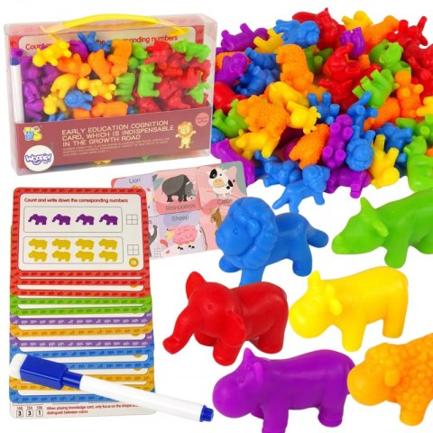 WOOPIE Zestaw Edukacyjny Nauka Liczenia Montessori Sorter Kolorów Zwierzęta 83 el. WOOPIE Zestaw Edukacyjny Nauka Liczenia Montessori Sorter Kolorów Zwierzęta 83 el.