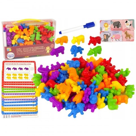 WOOPIE Zestaw Edukacyjny Nauka Liczenia Montessori Sorter Kolorów Zwierzęta 83 el. WOOPIE Zestaw Edukacyjny Nauka Liczenia Montessori Sorter Kolorów Zwierzęta 83 el.