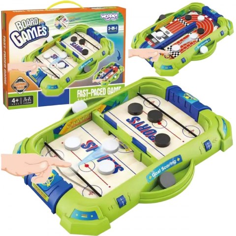WOOPIE Gra Zręcznościowa 2w1 Mini Hokej Wyścigi WOOPIE Gra Zręcznościowa 2w1 Mini Hokej Wyścigi