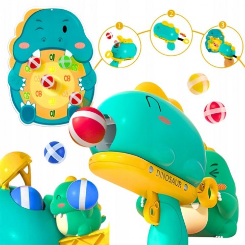 WOOPIE Gra w Rzutki Pistolet Dinozaur na Kulki Rzepy Tarcza Punkty Strzelanie WOOPIE Gra w Rzutki Pistolet Dinozaur na Kulki Rzepy Tarcza Punkty Strzelanie