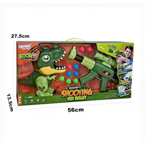 WOOPIE Interaktywny Pistolet na Piankowe Kulki + Dinozaur Wyrzutnia WOOPIE Interaktywny Pistolet na Piankowe Kulki + Dinozaur Wyrzutnia