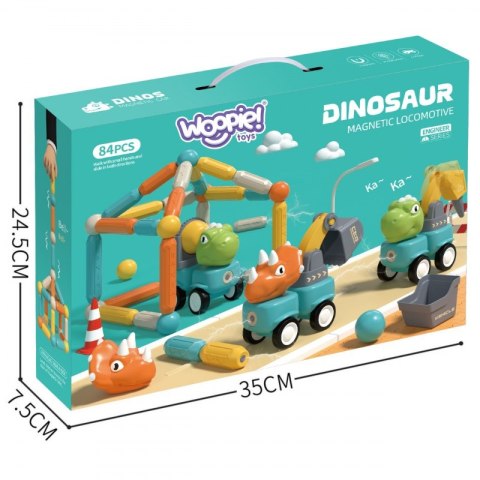 WOOPIE Klocki Magnetyczne Dinozaury Konstrukcyjne 84 el. WOOPIE Klocki Magnetyczne Dinozaury Konstrukcyjne 84 el.