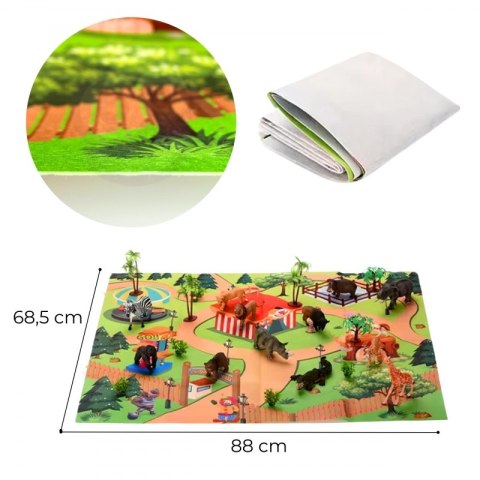 WOOPIE Large Wild Animal Figures Set + Mat and Accessories 23 el. WOOPIE Large Wild Animal Figures Set + Mat and Accessories 23 el.