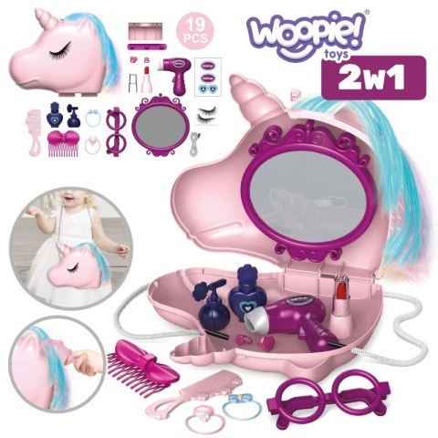 WOOPIE Toaletka dla Dziewczynki 2w1 Salon Piękności w Torebce Jednorożec WOOPIE Toaletka dla Dziewczynki 2w1 Salon Piękności w Torebce Jednorożec