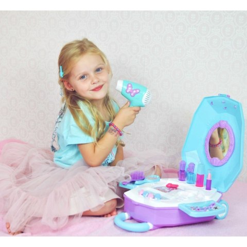 WOOPIE Toaletka dla Dziewczynki 2w1 Salon Piękności w Walizce WOOPIE Toaletka dla Dziewczynki 2w1 Salon Piękności w Walizce