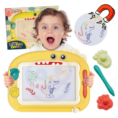 WOOPIE Znikopis Tablica Magnetyczna Kolorowa + 2 Stempelki Dinozaur WOOPIE Znikopis Tablica Magnetyczna Kolorowa + 2 Stempelki Dinozaur