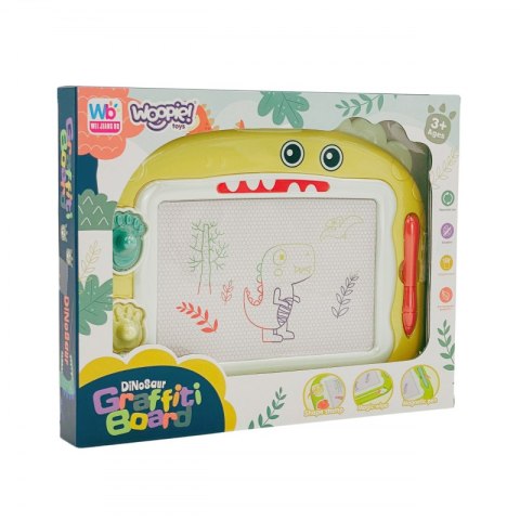 WOOPIE Znikopis Tablica Magnetyczna Kolorowa + 2 Stempelki Dinozaur WOOPIE Znikopis Tablica Magnetyczna Kolorowa + 2 Stempelki Dinozaur