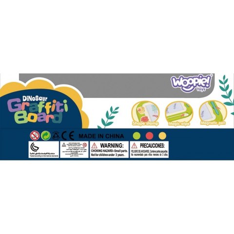 WOOPIE Znikopis Tablica Magnetyczna Kolorowa + 2 Stempelki Dinozaur WOOPIE Znikopis Tablica Magnetyczna Kolorowa + 2 Stempelki Dinozaur