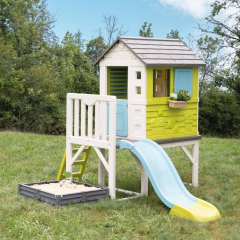 SMOBY Domek na Palach z Piaskownicą i Zjeżdżalnią SMOBY Domek na Palach z Piaskownicą i Zjeżdżalnią