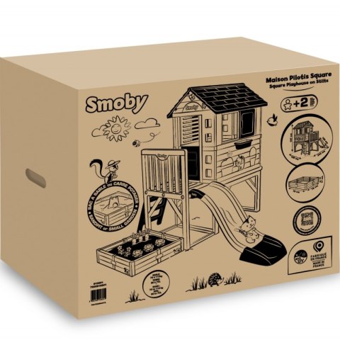 SMOBY Domek na Palach z Piaskownicą i Zjeżdżalnią SMOBY Domek na Palach z Piaskownicą i Zjeżdżalnią