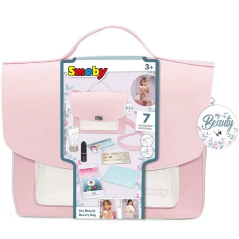 SMOBY Różowa Torebka My Beauty Na Ramię Dla Dziewczynki + 7 akcesoriów SMOBY Różowa Torebka My Beauty Na Ramię Dla Dziewczynki + 7 akcesoriów