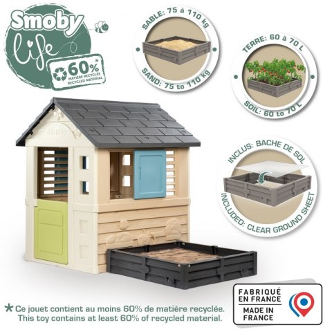 Smoby Life Domek ogrodowy z piaskownicą Smoby Life Domek ogrodowy z piaskownicą