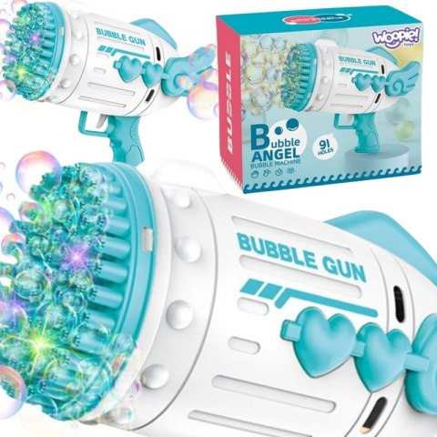 WOOPIE Pistolet do Robienia Baniek Mydlanych 91 Otworów Niebieski WOOPIE Pistolet do Robienia Baniek Mydlanych 91 Otworów Niebieski