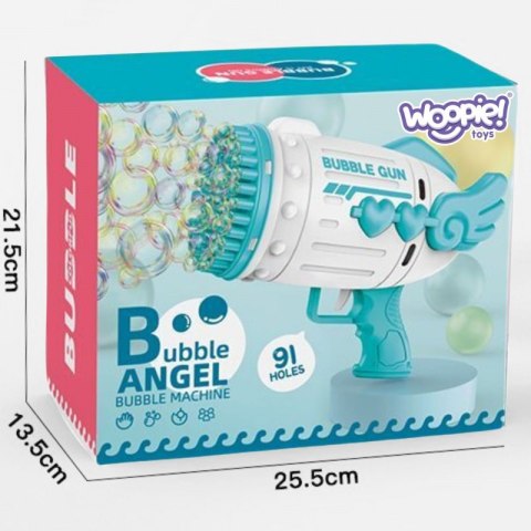 WOOPIE Pistolet do Robienia Baniek Mydlanych 91 Otworów Niebieski WOOPIE Pistolet do Robienia Baniek Mydlanych 91 Otworów Niebieski