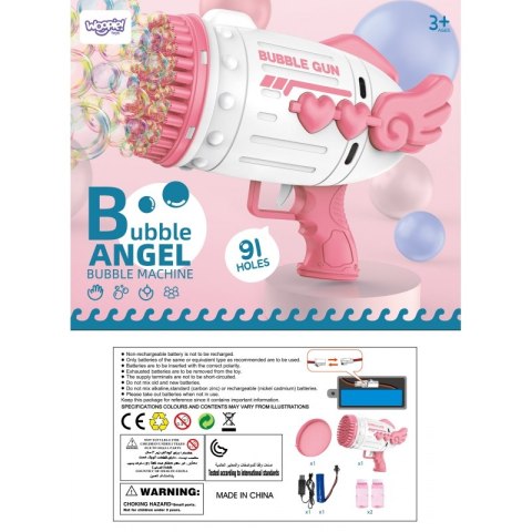 WOOPIE Pistolet do Robienia Baniek Mydlanych 91 Otworów Niebieski WOOPIE Pistolet do Robienia Baniek Mydlanych 91 Otworów Niebieski