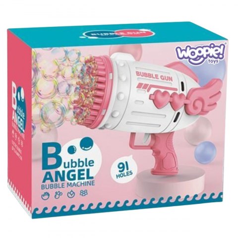 WOOPIE Pistolet do Robienia Baniek Mydlanych 91 Otworów Różowy WOOPIE Pistolet do Robienia Baniek Mydlanych 91 Otworów Różowy