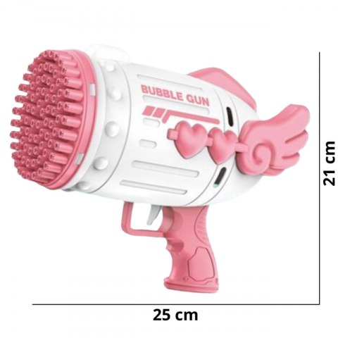 WOOPIE Pistolet do Robienia Baniek Mydlanych 91 Otworów Różowy WOOPIE Pistolet do Robienia Baniek Mydlanych 91 Otworów Różowy