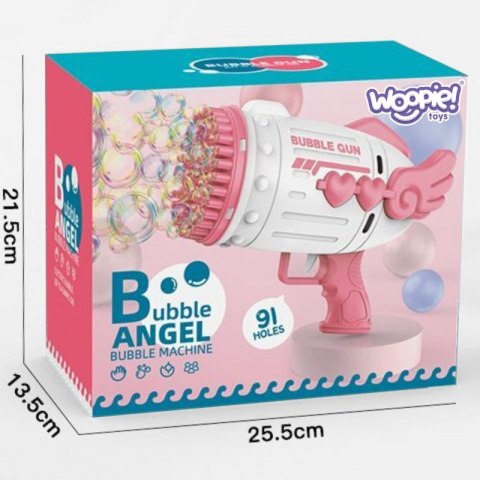WOOPIE Pistolet do Robienia Baniek Mydlanych 91 Otworów Różowy WOOPIE Pistolet do Robienia Baniek Mydlanych 91 Otworów Różowy
