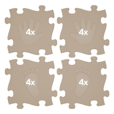 WOOPIE Mata Sensoryczna Ortopedyczna Puzzle Ręce i Nogi 16 el. - Kolor Beżowy WOOPIE Mata Sensoryczna Ortopedyczna Puzzle Ręce i Nogi 16 el. - Kolor Beżowy