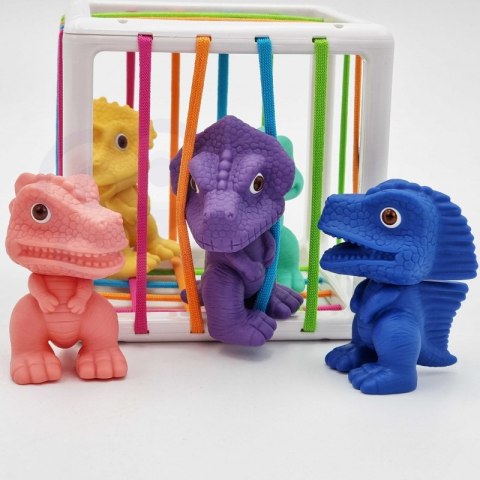WOOPIE Elastyczna Kostka Sensoryczna Sorter dla Dzieci Kolorowe Dinozaury 6 el. WOOPIE Elastyczna Kostka Sensoryczna Sorter dla Dzieci Kolorowe Dinozaury 6 el.