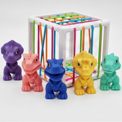 WOOPIE Elastyczna Kostka Sensoryczna Sorter dla Dzieci Kolorowe Dinozaury 6 el. WOOPIE Elastyczna Kostka Sensoryczna Sorter dla Dzieci Kolorowe Dinozaury 6 el.