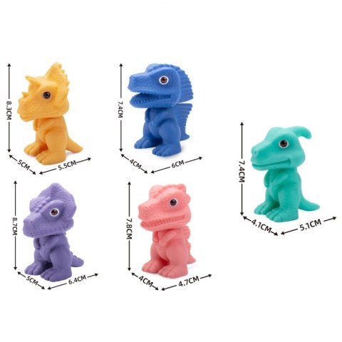 WOOPIE Elastyczna Kostka Sensoryczna Sorter dla Dzieci Kolorowe Dinozaury 6 el. WOOPIE Elastyczna Kostka Sensoryczna Sorter dla Dzieci Kolorowe Dinozaury 6 el.