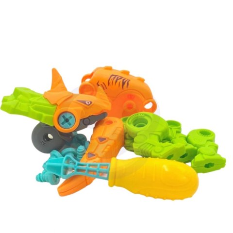 WOOPIE Zestaw Dinozaury do Skręcania 4 szt. Zestaw Konstrukcyjny w Pudełku + 2 Śrubokręty WOOPIE Zestaw Dinozaury do Skręcania 4 szt. Zestaw Konstrukcyjny w Pudełku + 2 Śrubokręty