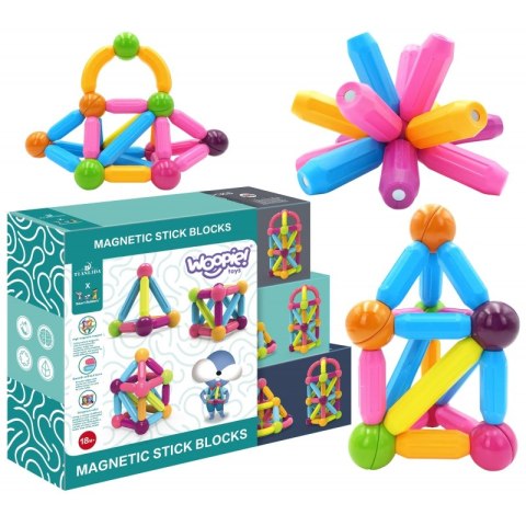 WOOPIE Magnetic Educational Construction Blocks Large Thick 38 pcs. WOOPIE Magnetic Educational Construction Blocks Large Thick 38 pcs.