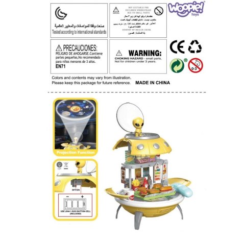 WOOPIE Sklep Fast Food 3w1 Plecak Projektor UFO 60 el. WOOPIE Sklep Fast Food 3w1 Plecak Projektor UFO 60 el.