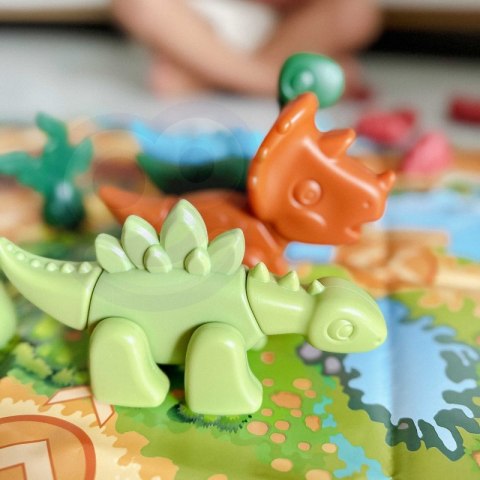 WOOPIE Zestaw Konstrukcyjny 2w1 Gra Planszowa Dinozaury + Kostka 46 el. WOOPIE Zestaw Konstrukcyjny 2w1 Gra Planszowa Dinozaury + Kostka 46 el.