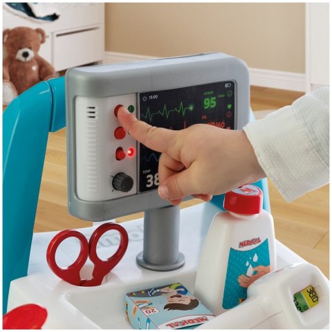 SMOBY Elektroniczny Wózek Medyczny Lekarski 16 akcesoriów SMOBY Elektroniczny Wózek Medyczny Lekarski 16 akcesoriów
