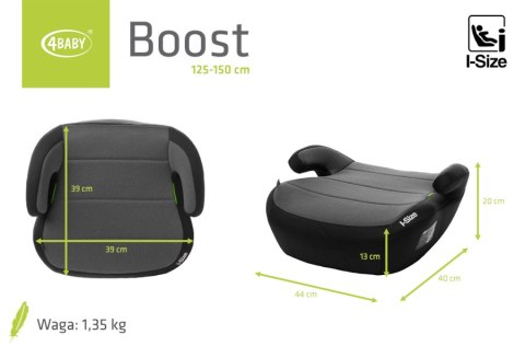 4 BABY Fotelik BOOST 125-150cm GREY I-SIZE 4 BABY Fotelik BOOST 125-150cm GREY I-SIZE