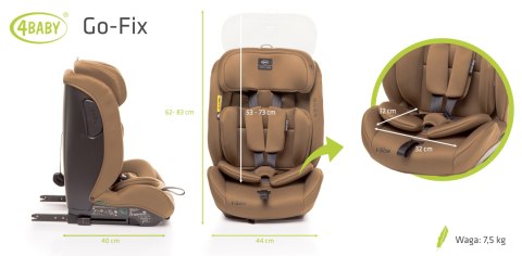 4 BABY Fotelik GO-FIX 76-150cm MOKKA I-SIZE 4 BABY Fotelik GO-FIX 76-150cm MOKKA I-SIZE