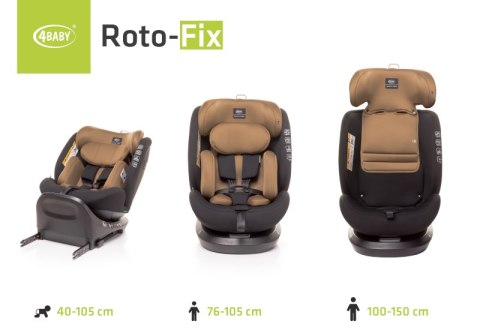 4 BABY Fotelik ROTO-FIX 40-150cm MOKKA I-Size 4 BABY Fotelik ROTO-FIX 40-150cm MOKKA I-Size